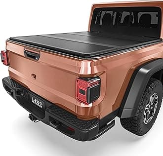 LEDKINGDOMUS Hard Tri-fold Truck Bed Tonneau Cover Fits for Jeep Gladiator JT 2020 2021 2022 2023 2024 2025 2026 with 5 ft Bed