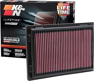 K&N Replacement air filter compatible with Lexus ES300H 2.5 2013-2016, LS460 4.6 2007-2015, LS600H 5.0 2008- & Toyota Avalon 2.5 2013-2016 / RAV4 excl. Hybrid 2013- / Camry Hybrid 2012-2016 (33-2381