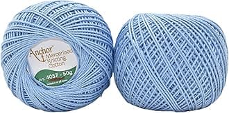HUNNY- BUNCH® Premium Anchor Mercerised Knitting Crochet Cotton Thread Yarn Balls for Knitting, Weaving, Embroidery, DIY and Craft Making (Art. 4057) 50G - Pack of 1 (130)