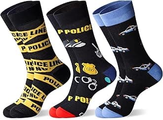 Mens Funny Fun Crazy Funky Dress Crew Socks Gifts for Men Dad Grandpa