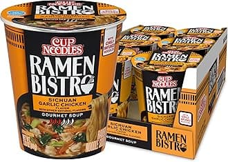 Cup Noodle Ramen Bistro, Sichuan Garlic Chicken, 3.1 Ounce (Pack of 6)