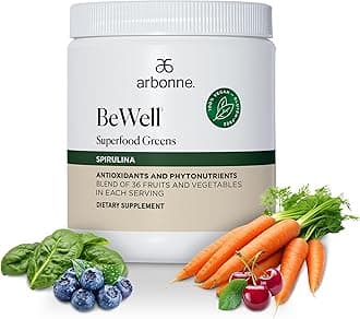 BeWell Superfood Greens Powder - Health Supplement Powder Made from a Variety of Fruits and Vegetables, Organic Green Juice Supplement, 7.8 oz