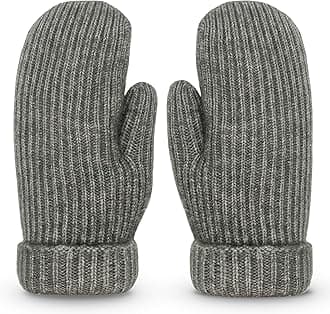 Men's Winter Gloves Warm Lining Elastic Cuff - Knit Stretchy Cold Weather Warm Knit Thick Gloves Mittens