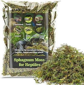 Sukh Sphagnum Moss for Reptiles -Terrarium Moss for Reptiles Peat Moss for Reptiles Habitat Bedding Moss for Snakes Turtle Frog Gecko and Other Reptiles Substrate (15.8, Ounces)