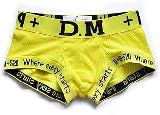 D.M Men's Underwear Trunks Briefs Cotton Fashion Low Rise Comfortable Underpants
