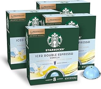 Starbucks by Nespresso Vertuo, Iced Vanilla, 32-count Coffee Pods, Brews 2.7 oz.
