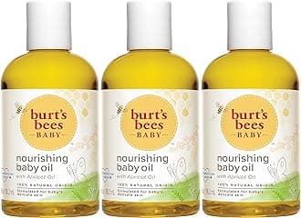 Burt's Bees Baby Oil, Nourishing Skin Care, 100% Natural, 4 Ounce (Pack of 3)