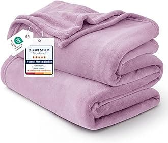 Bedsure GentleSoft Bedding Fleece Blanket for Girls and Boys - Soft Cozy Cute Small Throw Blankets for Travel, 43x55 Inches, Lilac