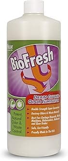 HELIX LABORATORIES, INC. Biofresh-Enzyme Drain Cleaner&Odor Eliminator. Deodorizes And Unclogs Smelly Garbage Disposals,Washing Machines And Slow Drains. Super Concentrate W/Pleasant Fragrance(32Oz)