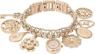 Women's Premium Crystal Accented Charm Bracelet Watch