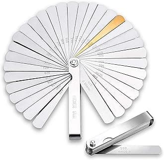 Blade Feeler Gauge Set |32 blades 3.54"|✮LIFETIME GUARANTEED✮- Stainless Steel Double Mechanical Engine Shims, Foldable Tool for Measuring Thickness Between Shocks, Valve Rocker Clearance