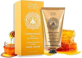 Panier des Sens Honey Hand Cream - Nourishing Shea Butter Hand Cream for Dry Cracked Hands 97% Natural Ingredients - Dermatologically Tested Hand Lotion for Woman Made in France, 2.5 fl oz
