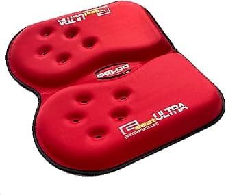 GSeat Ultra Orthopedic Gel and Foam Seat Cushion - for Coccyx, Back, Tailbone, Prostate, Postnatal, and Sciatica Pain/Discomfort - Office, Car, Chair, Travel (Cardinal Red)