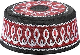 Muslim Prayer Kufi Hat Men Islam Skull Embroidery Cap Beanie Hat Arabian Omani Turkish Prayer Headwear Eid Gift