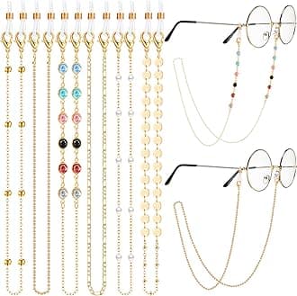 6 Pcs Glasses Chain for Women Eyeglass Chains Glasses Strap Holder Beaded Eyeglasses Lanyard Around Neck Cords