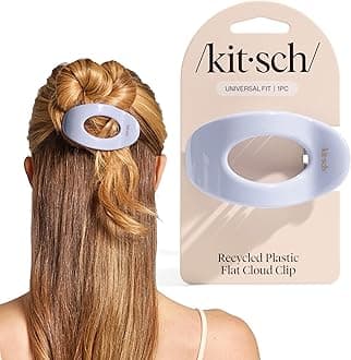 Medium Flat Claw Clips for Women - Stylish Flat Hair Clips, Strong Hold for Thick & Fine Hair | Non-Slip for Secure, Comfortable All-Day Wear | Ideal Gifts for Women - Hydrangea Breeze