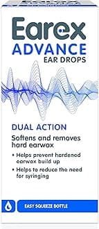 Advance - removes hard ear wax- prevent ear wax build up - easy squeeze bottle - 12ml