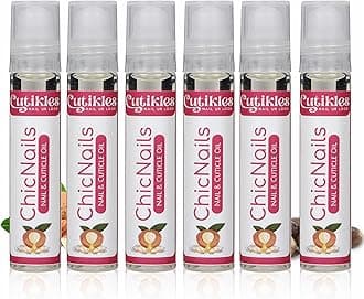 Cuticle Oil Roll-On. Nourishing & Hydrating Formula for Healthy Nails. Easy-to-Apply Roll-On Bottle, Perfect for Dry Cuticles & Nail Care, Compact & Travel-Friendly - 10ml pack of 6