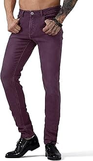 ZLZ Jeans Pants Slim Fit, Younger-Looking Fashionable Colorful Comfy Stretch Jeans Pants for Men, Skinny Jeans Stretch Fit …