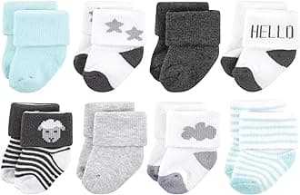 Hudson Baby Baby Girls' Cotton Rich Newborn and Terry Socks