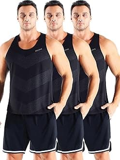 NELEUS Men's Workout Running Shirt (Pack of 3)