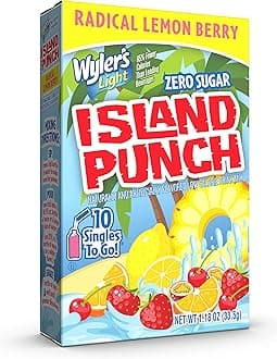 Wyler's Light ISLAND PUNCH RADICAL LEMON BERRY SINGLE TO GO DRINK MIX 6 BOXES