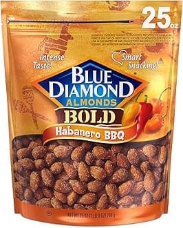 Blue Diamond Almonds Habanero BBQ Flavored Snack Nuts, 25 Oz Resealable Bag (Pack of 1)