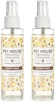 Concentrated Room Spray 4 OZ Dog and Cat Friendly Air Freshener for Pet Odor, Pumpkin Spice, Pack of 2