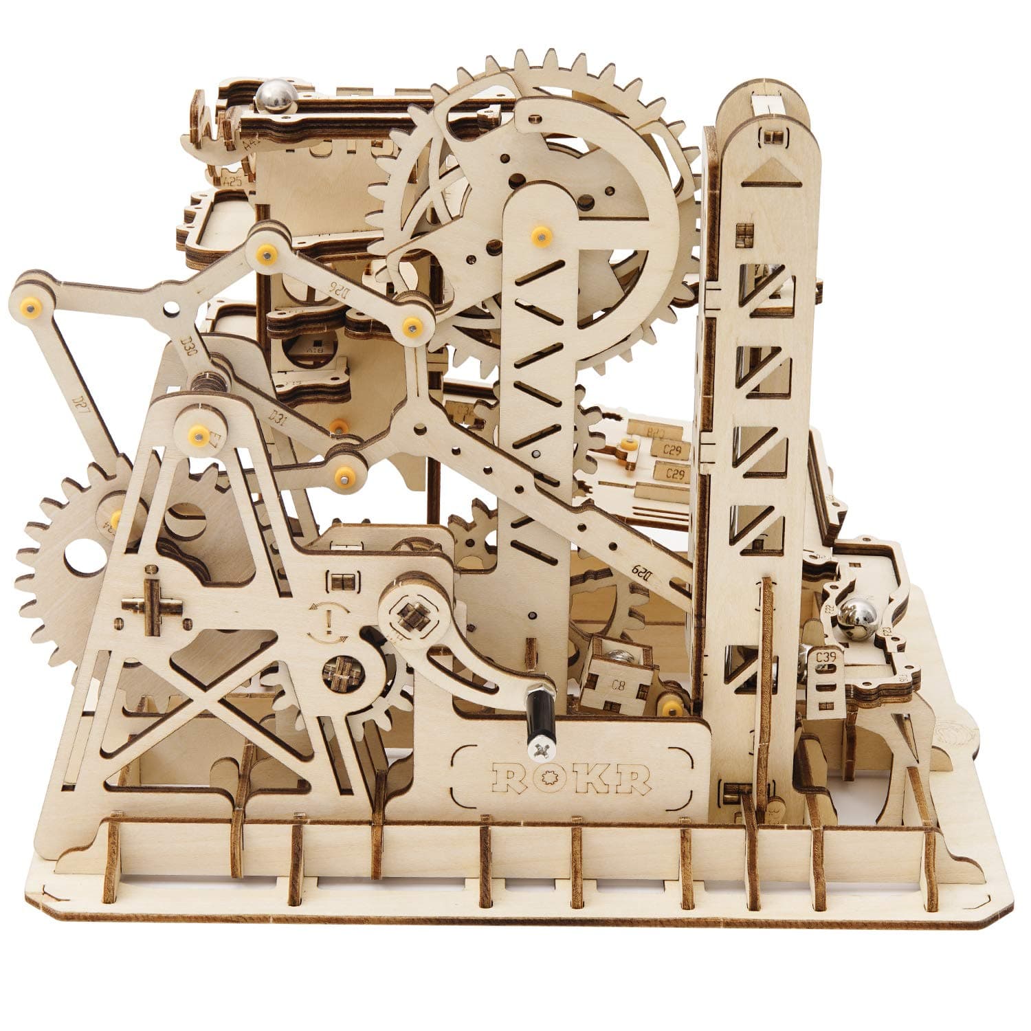 Mechanical Gears DIY Building Kit Mechanical Model Construction Kit with Balls for Teens and Adults Tower Coaster