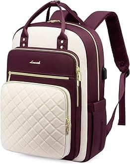 LOVEVOOK Laptop Backpack for Women, Fashion Travel Work Commuter Backpack Purse with USB Port, Lightweight Casual Daypacks, Nurse Teacher College Computer Bag, Fit 15.6" Laptop