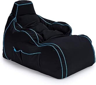 Game Over Video Gaming Bean Bag Lounger Chair | Indoor Living Room | Side Pockets for Controllers | Headset Holder | Ergonomic Design for Relaxed Gamer (Lich Blade)