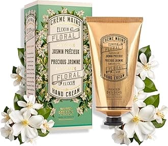 Panier des Sens Jasmin Hand Cream - Nourishing Shea Butter Hand Cream for Dry Cracked Hands 97% Natural Ingredients - Dermatologically Tested Hand Lotion for Woman Made in France, 2.5 fl oz