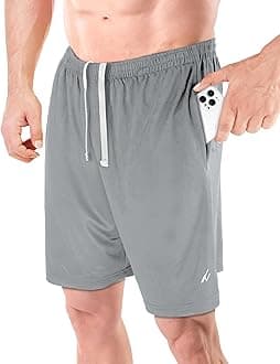 NY Threads Men's Athletic Shorts Quick Dry Loose-Fit Lightweight Running Workout Gym Shorts with Pockets