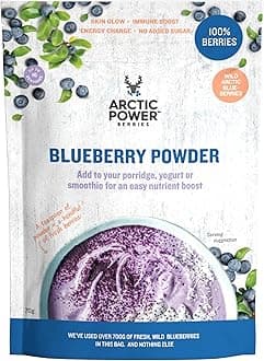 Arctic Power Berries 100% Wild Blueberry Powder 70g, Nutrient Rich Wild-grown Blueberries from Nordic forests, Natural, Nutrient Boost for Breakfast Bowls, Smoothies, Porridge
