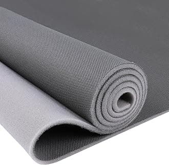 Headliner Fabric Mesh Type 60" W×38" L with Foam Backing Headliner Material Car Roof Upholstery Fabric for Automotive Truck RV Boat Home Replacement DIY, Dark Gray