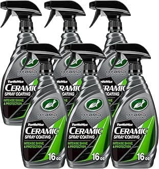 Hybrid Solutions Ceramic Spray Coating, High Shine Car Wax, Offers Durable Paint Protection, Extreme Water Beading Action, Safe for Glass, Wheels, Trim and More, 16 oz (Pack of 6)