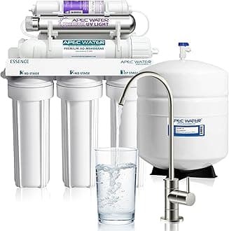 APEC Water System ROES-PHUV75 Essence Series Top Tier Alkaline Mineral pH+ and UV Ultra-Violet Sterilizer 75 GPD 7-Stage Ultra Safe Reverse Osmosis Drinking Water Filter System