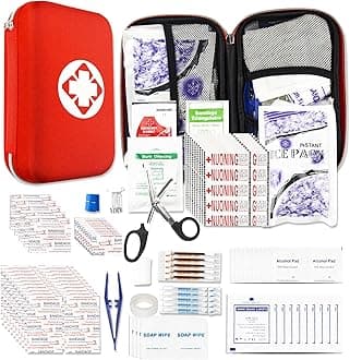 278PCS Personal First Aid Kit for Business Emergency Supplies Mini Compact Bag for Backpack, Basic First Aid Essentials Survival Kit for Hiking Travel