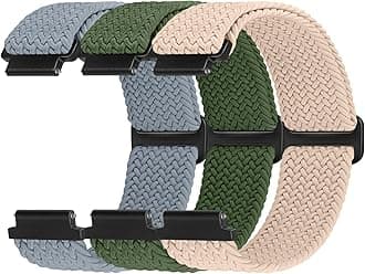 Braided Nylon Watch Bands Compatible with 16mm 18mm 19mm 20mm 22mm Watch Bands Quick Release Replacement Wristband, Adjustable Stretchy Straps Fabric Bands for Men Women