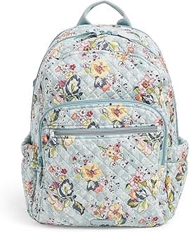 Vera Bradley Women's Cotton Campus Backpack, Floating Garden, One Size