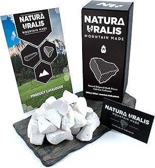 Premium Belgorod Chalk Chunks | 17oz of White Chalk Chunks - Amazing Crunch, Satisfying Earthy, Velvety and Firm Texture, ASMR Sensation, Natural Calcium Carbonate