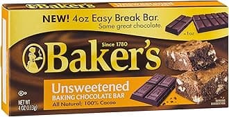 Baker's Premium Unsweetened Chocolate Baking Bar (4 oz Box, Pack of 12)