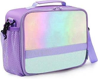 Cerbonny Kids Lunch Box, Crystal Purple, Insulated, Durable, Adjustable Shoulder Strap, Keeps Food Warm, Ideal for School and Travel