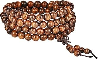 Mala Beads Bracelet 108 8mm Prayer Meditation Sandalwood Elastic…