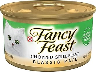 Fancy Feast Purina Chopped Grill Classic Wet Cat Food Pate - (24) 3 oz. Cans