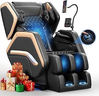 Massage Chair Full Body, Zero Gravity Massage Chair 2026 for Back Fatigue with 10 Fixed Rollers, Heating, Airbags, Phone Controller, Bluetooth Speaker, Nightlights for Living Room, Bedroom