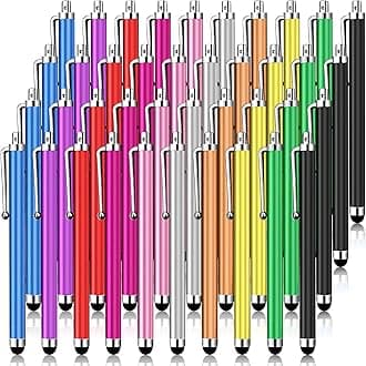 40 Pack Stylus Pen,High Precision and Sensitivity Stylus for Everyday Writing/Drawing,Universal Stylus Compatible with Touch Screens,10 Colors