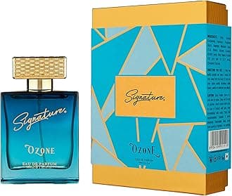SIGNATURE AURA Ozone Eau De Parfum 100ML for Men | Long Lasting Luxury Perfume | Chypre Fruity Fragrance | Pineapple, Bergamot, Musk & Vanilla | Fresh Daily Wear Party Fragrance Premium Gift for Men