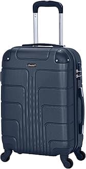 Hardside Carry on Luggage 20 Inches Small Suitcase on Wheels for Unisex A1012 | Ultra Lightweight cabin size luggage Carry on with Spinner Wheels 4 (Carry-On 20-Inch, Navy Blue)