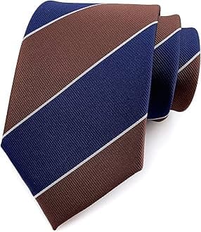 Secdtie Men's Modern Stripe Ties Woven Pattern Business Formal Designer Wedding Neckties
